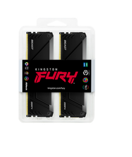 RAM DIMM DDR5 32GB (2x16GB) 5600MHz Kingston Fury Beast KF556C40BBK2-32