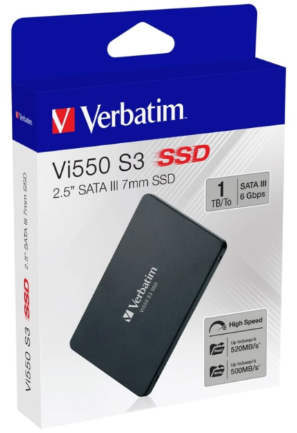 SSD 2.5" SATA Verbatim Vi550 S3 1TB 520MB/s 500MB/s